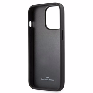 BMW Leather Curve perforeeritud ümbris iPhone 13 Pro / iPhone 13 jaoks - punane