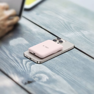 Tech-Protect LifeMag PB10 Powerbank with MagSafe 5000mAh 15W USB-C port - pink + USB-C cable
