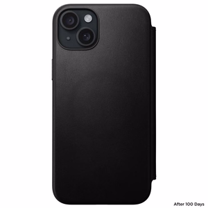 Nomad Modern Leather Folio ümbris jaoks iPhone 15 Plus 6,7" must
