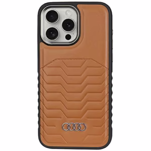 Audi Synthetic Leather ümbris with MagSafe jaoks iPhone 15 Pro Max - brown