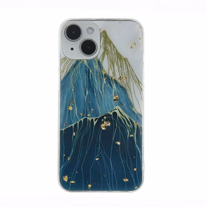 Kuldne Glam ümbris jaoks iPhone 15 6,1" mountain