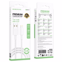 USB kaabel Borofone BX117 USB-A to Lightning 1.0m valge