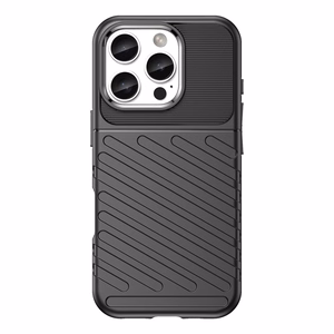 Thunder Ümbris jaoks iPhone 16 Pro Silicone Ümbris - Must