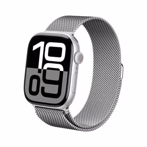 Crong Milano Steel roostevabast terasest rihm Apple Watch 38 / 40 / 41 / 42 mm kellale, hõbedane