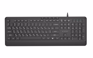 GEMBIRD KB-MCH-05-CYRL multimeedia klaviatuur USB, kirillitsa, must