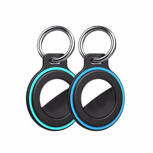 Airtag case with spring buckle, set of 2 - black
