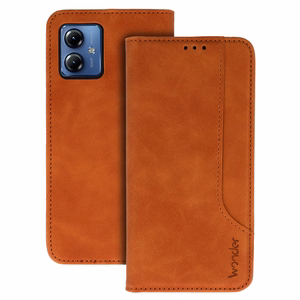 Wonder Prime Ümbris jaoks Motorola Moto G14 brown