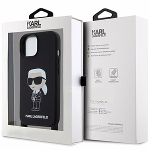 Karl Lagerfeld KLHCP15SSCBSKNK iPhone 15 6.1" hardcase must/must Crossbody Silicone Ikonik