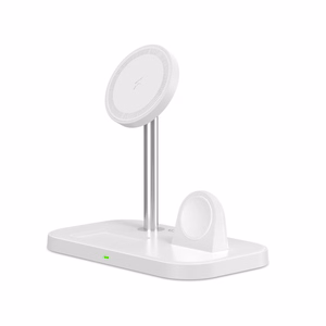 Tech-Protect QI15W-A22 MagSafe induktiivne laadija koos 3in1 MagSafe alus jaoks smartphone / Apple Watch / AirPods - valge