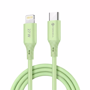 Kaabel USB C to Lightning Forcell F-Energy PD 3A 27W Silikoon 1 m C346 roheline
