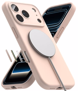 Ringke MagSafe silikoonist ümbris seadmele iPhone 18 Pro – roosa