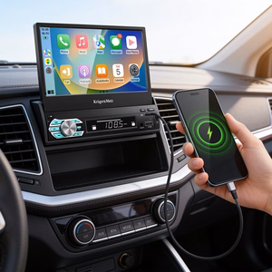 Автомагнитола Kruger&Matz KM2018 с выдвижным 7-дюймовым экраном, CarPlay/Android Auto