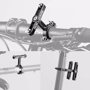 Rockbros KS-415 alumiiniumist reguleeritav pudelihoidiku adapter - must