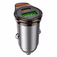 Car Laadija Hoco USB A + USB C QC3.0 PD 3A 43W + Kaabel USB C to Lightning NZ16A metal hall