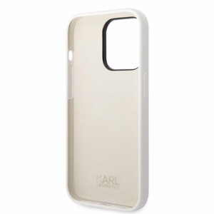 Karl Lagerfeld Silicone Ikonik ümbris jaoks iPhone 14 Pro Max - valge