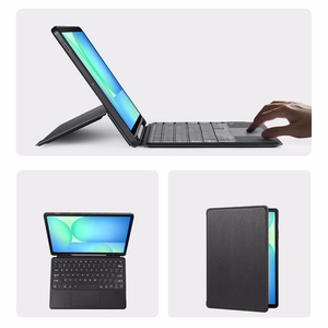 Dux Ducis DK-seeria taustvalgustusega klaviatuurümbris Samsung Tab S10 FE+ (Plus) jaoks, must