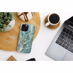 Ümbris jaoks iPhone 15 PRO MAX Forcell F-Protect Mirage compatible with Magsafe Military Drop-Test roheline marble