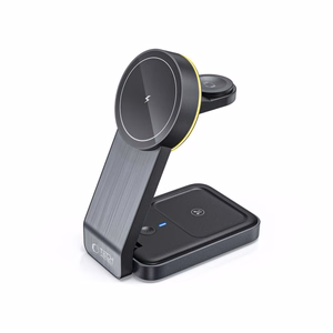 Tech-Protect QI15W-A28 MagSafe 3in1 Induktiivne Laadija koos Smartphone / Apple Watch / AirPods Alus - must