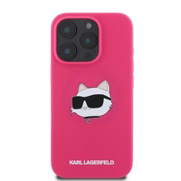 KARL LAGERFELD ümbris jaoks IPHONE 16 Pro Max compatible with MagSafe KLHMP16XSCHPPLF (Sil Choupette Head Print) fuschia