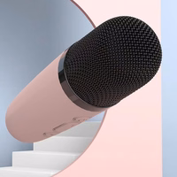 Blavec kantav Bluetooth kõlar WS-07 Karaoke Party 5W 2 mikrofoniga roosa