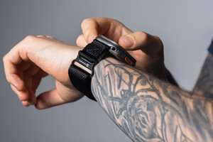 Strap to Apple Watch Forcell F-Design FA05 nylon hook-and-loop 38 / 40 / 41 mm black