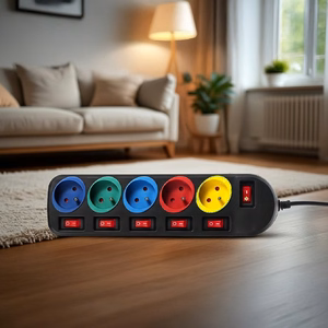Maclean MCE204M power extension 1.5 m 5 AC outlet(s) Indoor Black, Multicolour