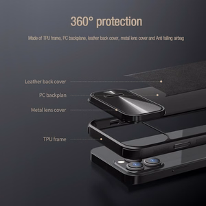 Nillkin CamShield S Leather Ümbris jaoks Iphone 14 Pro must