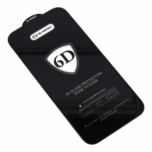 Tel Protect Full Glue 6D Karastatud klaas jaoks IPHONE 12 PRO MAX must - 10 PACK