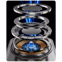 Dudao K29 10000mAh PD 20W MagSafe Power Bank koos metallist korpuse, statiivi ja sisseehitatud USB-C/ Lightning kaablitega - hall