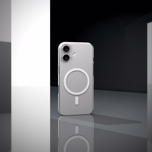 Puro Lite Mag TPU+PC Ümbris Compatible with MagSafe jaoks iPhone 17 - Läbipaistev with Valge Ring