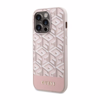 Guess GUHMP14LHGCFSEP iPhone 14 Pro 6.1" roosa/roosa hard ümbris GCube Stripes MagSafe