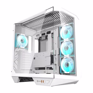 Darkflash DY470 computer ümbris (valge) + 4 fans