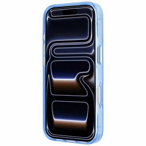 Guess IML 4G Script Metal ümbris seadmele iPhone 18 Pro Max / 17 Pro Max – helesinine