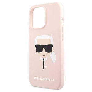 KARL LAGERFELD ümbris jaoks IPHONE 13 Pro KLHCP13LSLKHLP (Silicone K. Head) light roosa