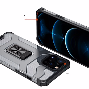 Crystal Ring Case Kickstand Tough Rugged Cover iPhone 13 Pro sinine