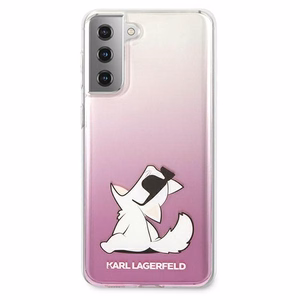 Karl Lagerfeld Choupette Fun ümbris Samsung Galaxy S21+ jaoks - roosa
