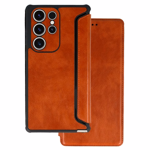 Razor Leather Kaaned jaoks Samsung Galaxy S23 Plus brown