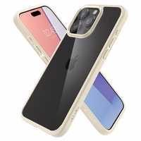 Spigen Crystal Hybrid Ümbris jaoks iPhone 15 Pro Max - Clear Beige