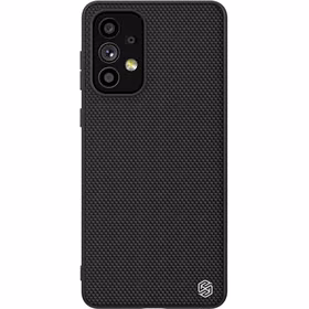 Nillkin Textured Case vastupidav tugevdatud ümbris koos geelraami ja nailonist tagaküljega Samsung Galaxy A73 jaoks must