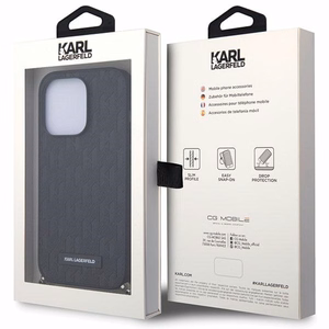 Karl Lagerfeld KLHCP14LSACKLHPK iPhone 14 Pro 6.1" black/black hardcase Saffiano Monogram Chain