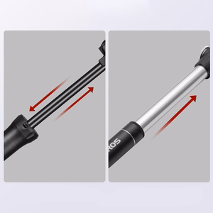 ROCKBROS TM-1701P 80 PSI minipump Presta ja Schrader ventiilidele – värv: must