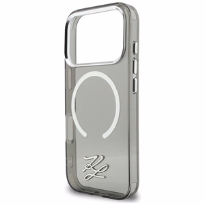 Karl Lagerfeld IML KL Script Logo MagSafe Ümbris for iPhone 17 Pro - must