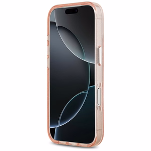 Karl Lagerfeld IML Glitter Karl & Choupette Heads Logo MagSafe Ümbris jaoks iPhone 17 Pro - Roosa