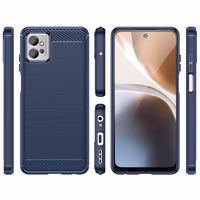 Carbon Case for Xiaomi Poco F4 5G paindlik silikoonist süsinikkate sinine