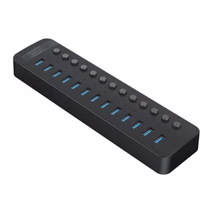 Orico CT2U3-13AB 13x USB-A 3.0 jaotur lülititega - must