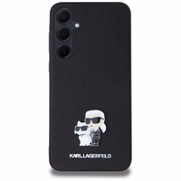 Karl Lagerfeld Saffiano Karl&Choupette Pin ümbris jaoks Samsung Galaxy A35 - must
