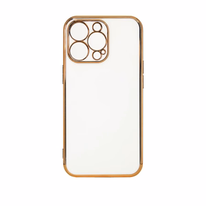 Lighting Color Case для Xiaomi Redmi Note 11 Pro гелевая крышка с золотой рамкой белый