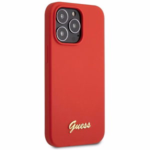 Guess GUHCP13XLSLMGRE iPhone 13 Pro Max 6.7" красный/бордовый хардкейс Silicone Vintage Gold Logo