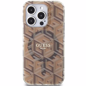 Guess IML GCube MagSafe чехол для iPhone 15 Pro Max - коричневый