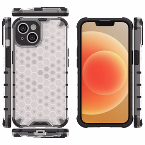 Honeycomb ümbris iPhone 14 soomustatud hübriidkate läbipaistev